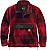 Carhartt Relaxed Fit Plaid, fleece pullover Color: Dark Red/Red Size: S
