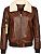 Top Gun Strong, leather jacket women Color: Brown Size: XS