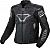 Macna Tracktix, leather jacket Color: Black/White/Neon-Yellow Size: 54