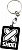 Shoei Logo X, key chain Black/White
